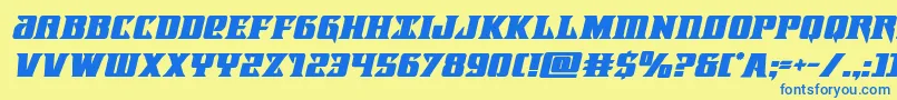 Lifeforceboldital Font – Blue Fonts on Yellow Background