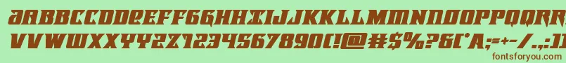 Lifeforceboldital Font – Brown Fonts on Green Background