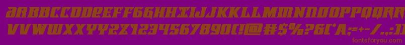 Lifeforceboldital Font – Brown Fonts on Purple Background