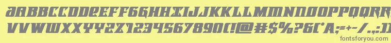 Lifeforceboldital Font – Gray Fonts on Yellow Background