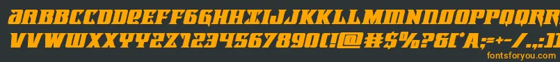 Lifeforceboldital Font – Orange Fonts on Black Background