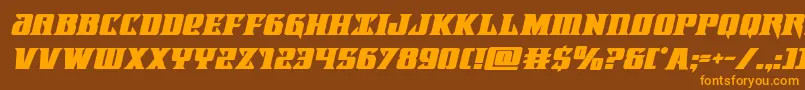 Lifeforceboldital Font – Orange Fonts on Brown Background