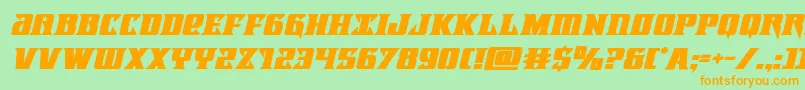 Lifeforceboldital Font – Orange Fonts on Green Background