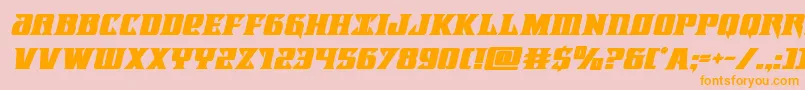 Lifeforceboldital Font – Orange Fonts on Pink Background