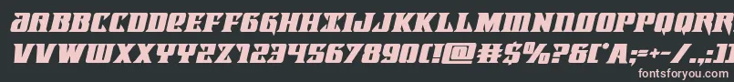 Lifeforceboldital Font – Pink Fonts on Black Background