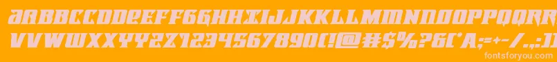 Lifeforceboldital Font – Pink Fonts on Orange Background