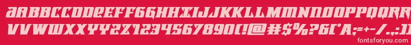 Lifeforceboldital Font – Pink Fonts on Red Background