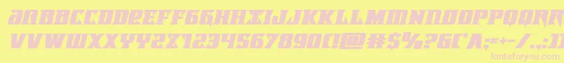 Lifeforceboldital Font – Pink Fonts on Yellow Background