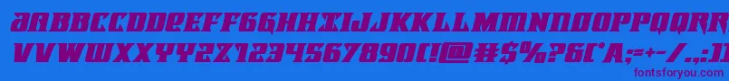 Lifeforceboldital Font – Purple Fonts on Blue Background