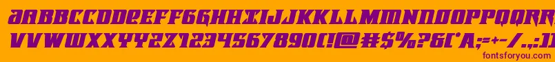 Lifeforceboldital Font – Purple Fonts on Orange Background
