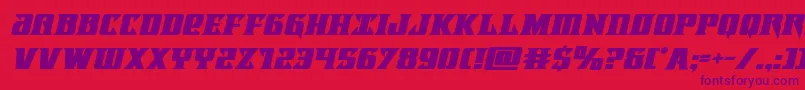 Lifeforceboldital Font – Purple Fonts on Red Background
