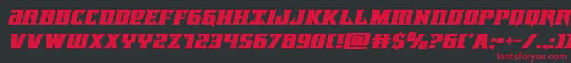 Lifeforceboldital Font – Red Fonts on Black Background