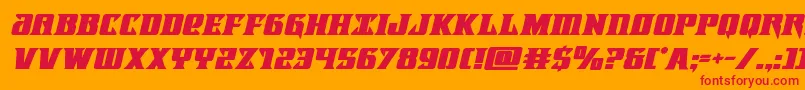 Lifeforceboldital-Schriftart – Rote Schriften auf orangefarbenem Hintergrund