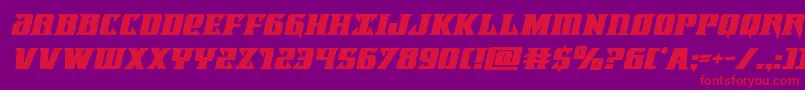 Lifeforceboldital Font – Red Fonts on Purple Background