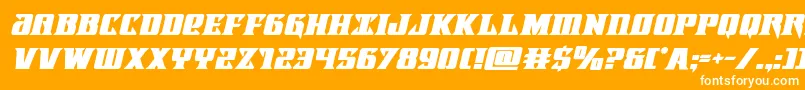 Lifeforceboldital Font – White Fonts on Orange Background