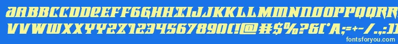 Lifeforceboldital Font – Yellow Fonts on Blue Background