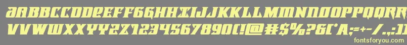 Lifeforceboldital Font – Yellow Fonts on Gray Background