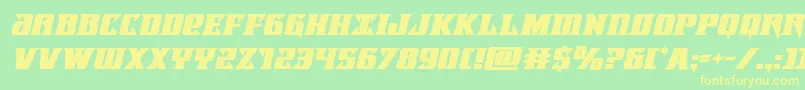 Lifeforceboldital Font – Yellow Fonts on Green Background