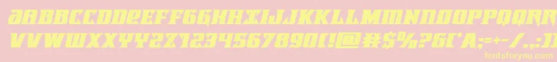 Lifeforceboldital Font – Yellow Fonts on Pink Background