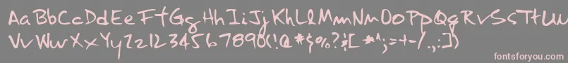 LannyRegular Font – Pink Fonts on Gray Background