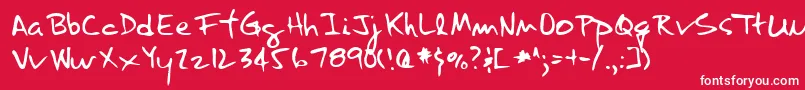 LannyRegular Font – White Fonts on Red Background