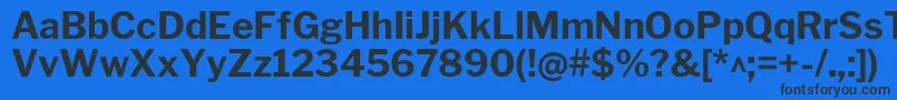 LibrefranklinBold Font – Black Fonts on Blue Background