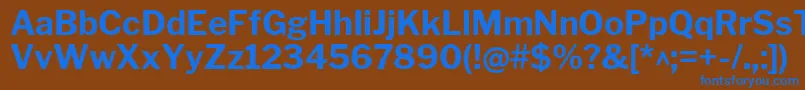 LibrefranklinBold Font – Blue Fonts on Brown Background