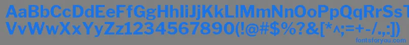 フォントLibrefranklinBold – 灰色の背景に青い文字