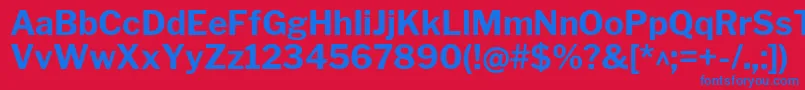 LibrefranklinBold Font – Blue Fonts on Red Background