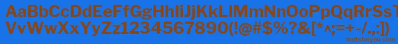 LibrefranklinBold Font – Brown Fonts on Blue Background