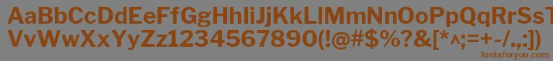 LibrefranklinBold Font – Brown Fonts on Gray Background