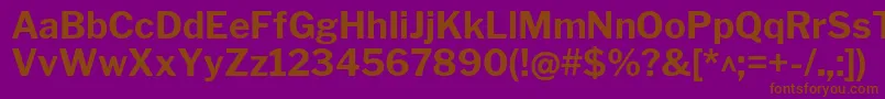 LibrefranklinBold Font – Brown Fonts on Purple Background