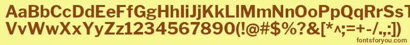 LibrefranklinBold Font – Brown Fonts on Yellow Background