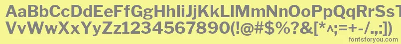 LibrefranklinBold Font – Gray Fonts on Yellow Background