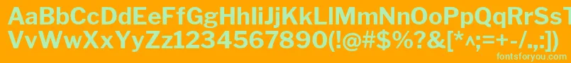 LibrefranklinBold Font – Green Fonts on Orange Background