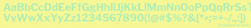 LibrefranklinBold Font – Green Fonts on Yellow Background