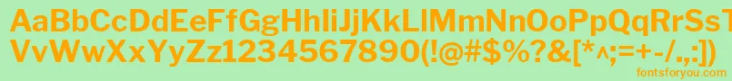 LibrefranklinBold Font – Orange Fonts on Green Background