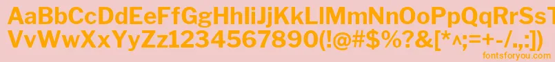 LibrefranklinBold Font – Orange Fonts on Pink Background