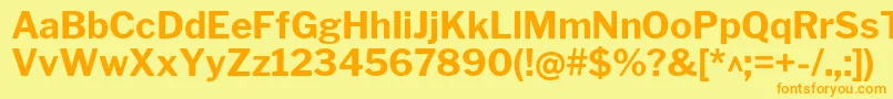 LibrefranklinBold Font – Orange Fonts on Yellow Background