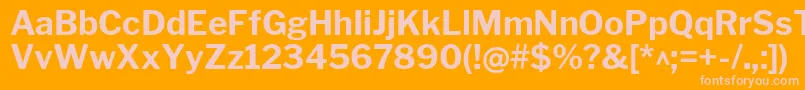 LibrefranklinBold Font – Pink Fonts on Orange Background