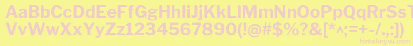 LibrefranklinBold Font – Pink Fonts on Yellow Background