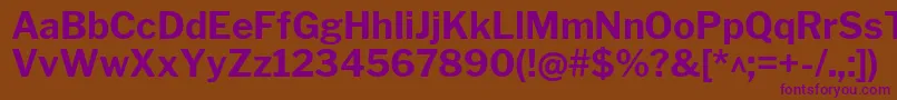 LibrefranklinBold Font – Purple Fonts on Brown Background