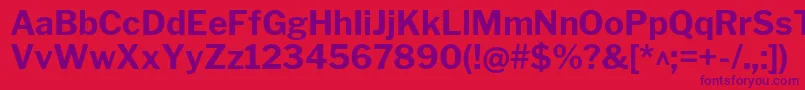 LibrefranklinBold Font – Purple Fonts on Red Background