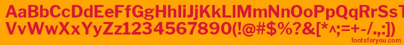 LibrefranklinBold Font – Red Fonts on Orange Background