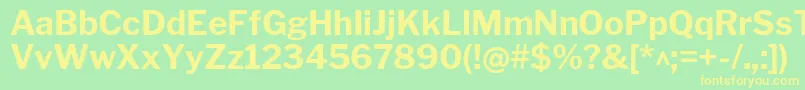 LibrefranklinBold Font – Yellow Fonts on Green Background