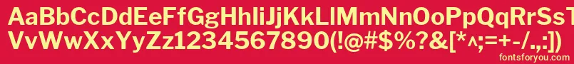 LibrefranklinBold Font – Yellow Fonts on Red Background