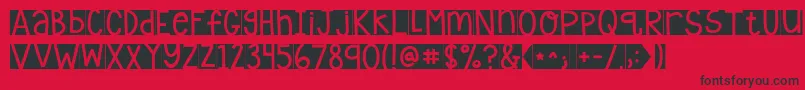 Kglaughterlines Font – Black Fonts on Red Background