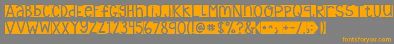 Kglaughterlines Font – Orange Fonts on Gray Background