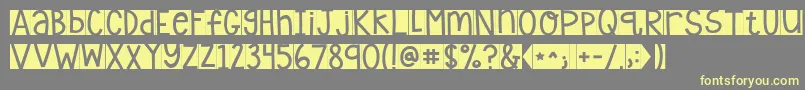 Kglaughterlines Font – Yellow Fonts on Gray Background