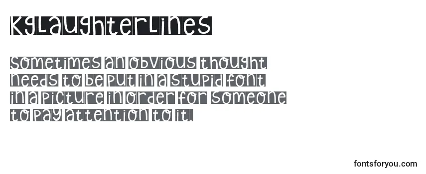 Review of the Kglaughterlines Font